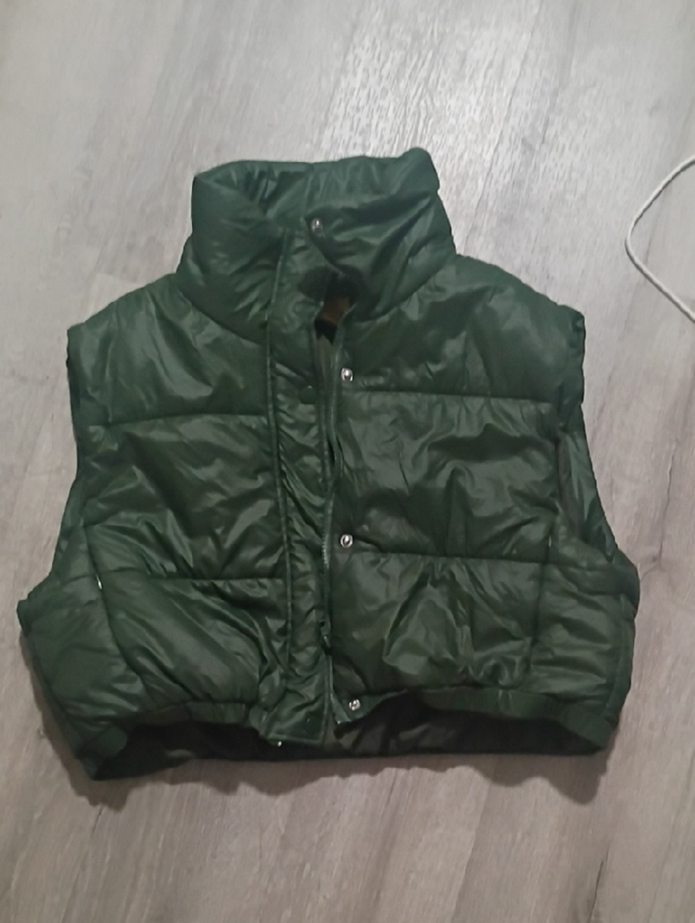 Daisy Kids Puffer Vest - Dark Green